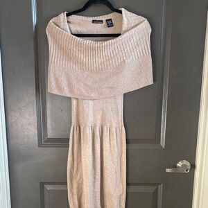 Moda International Cream Off-Shoulder Dress